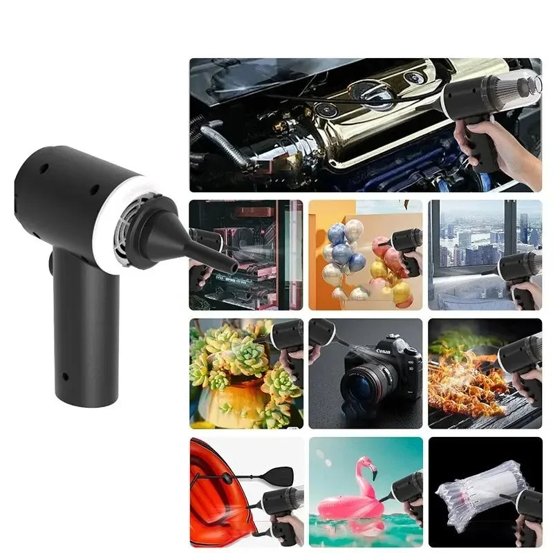 Portable Wireless Car Vacuum Cleaner USB Charging 1200mAh  Mini Wet and Dry Vacuum Cleaner Household