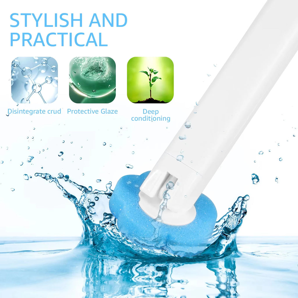 Toilet Brush Set with Disposable Replacement Heads, Hygienic Bathroom Cleaning Tool Kit, WC Accessories, Easy to Use