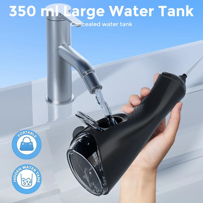 Water Dental Flosser Pick for Teeth Cordless 350ML Water Tank,6 Cleaning Modes, IPX7 for Home