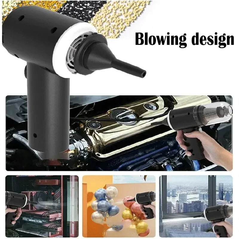 Portable Wireless Car Vacuum Cleaner USB Charging 1200mAh  Mini Wet and Dry Vacuum Cleaner Household